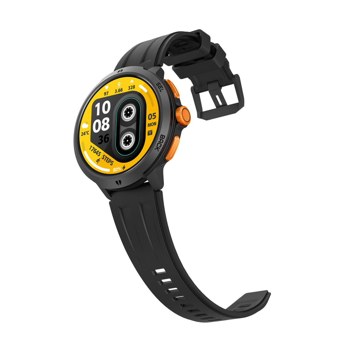 Cubot Beatbox Smartwatch Bluetooth 5.4 with Offline Music 1.65'' Screen Waterproof 10M Sports for Men Black