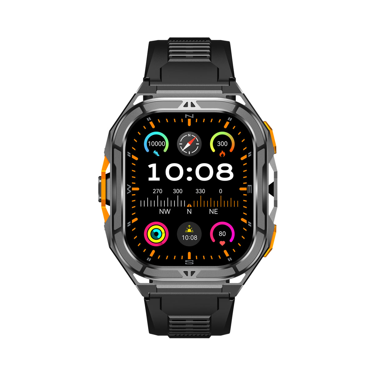 Reloj Inteligente CUBOT GT3 Dual GPS Resistente al Agua 50m AMOLED 1.96'' Correa Acero Llamadas Bluetooth Hombre Deportivo Smartwatch