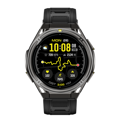 Reloj Inteligente Deportivo Cubot Gt5 Amoled 1.43 Gps Mapas Offline Llamadas Bluetooth 50m Impermeable Hombre Mujer Negro Smartwatch