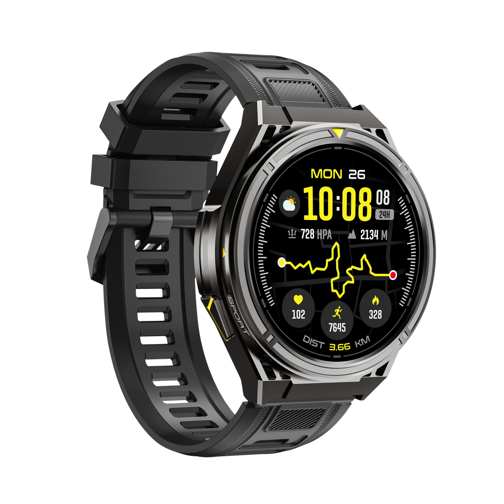 Reloj Inteligente Deportivo Cubot Gt5 Amoled 1.43 Gps Mapas Offline Llamadas Bluetooth 50m Impermeable Hombre Mujer Negro Smartwatch